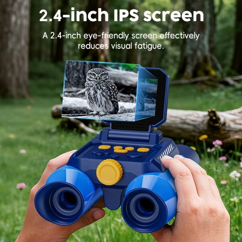 Digitales Fernglas für Kinder mit 2,4-Zoll-Bildschirm, Foto und 1080P-Video zur Vogelbeobachtung und zum Lernen Freien 24BD