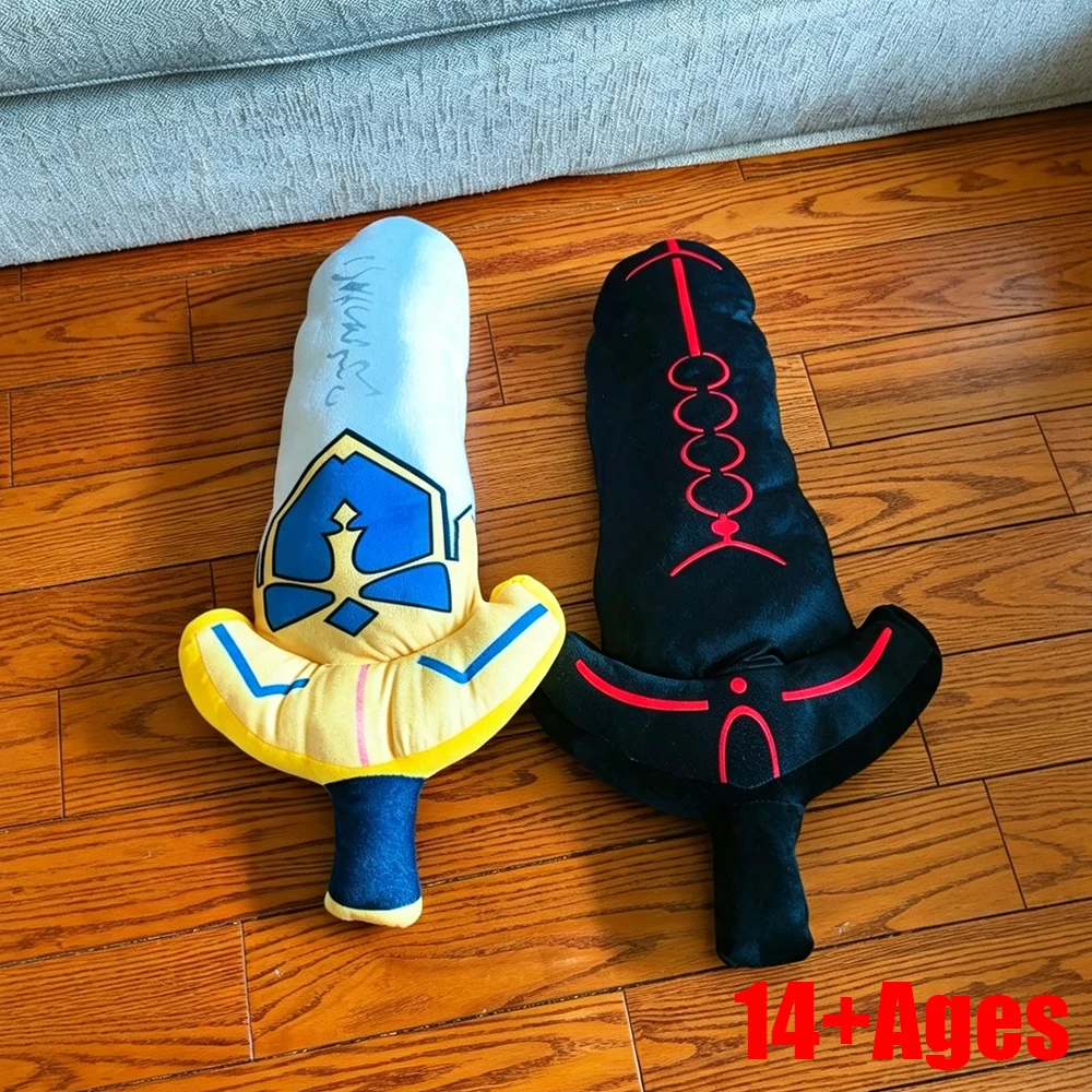 Game Fate Stay Night Altria Pendragon Cosplay Doll Excalibur Sword Plush Cotton Doll Throw Pillow Collectible Room Decoration