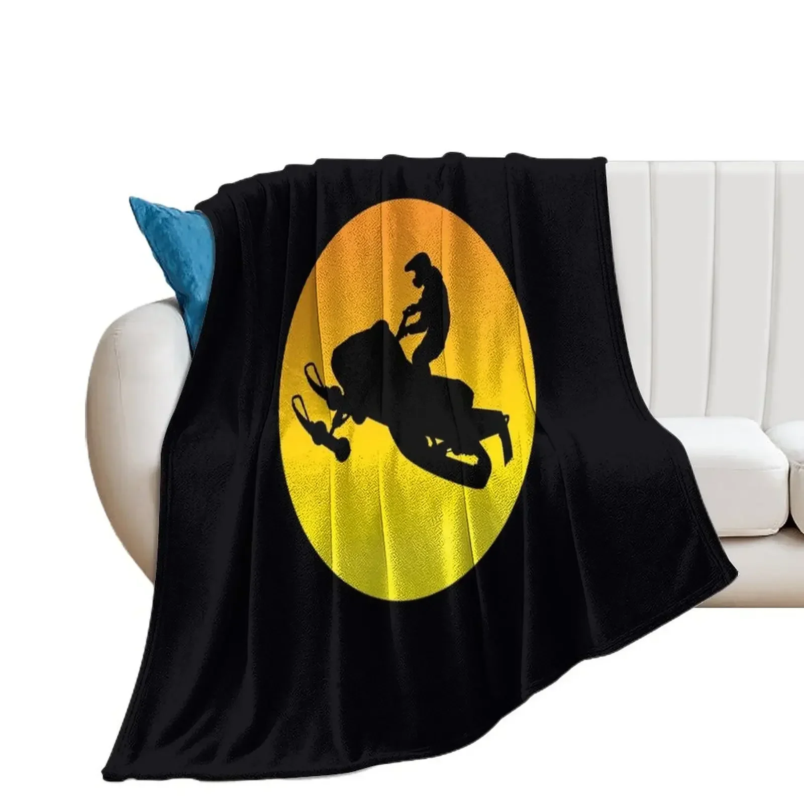 

Snowmobile Sun Shot Throw Blanket warm winter cosplay anime Blankets