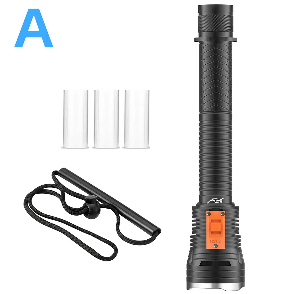 

Underwater LED Waterproof Torch Underwater Activities Skid-Proof Grip IPX8 Waterproof Rating Max Depth 50 Meters