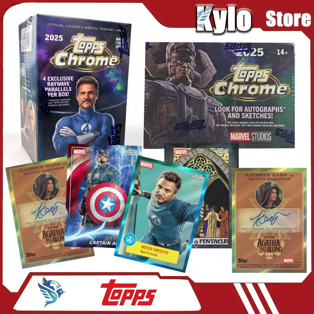

Набор коллекционных карточек Topps Marvel Cinema Chrome Value Box Set 2025 – идеи подарков для детей на праздники, игрушка