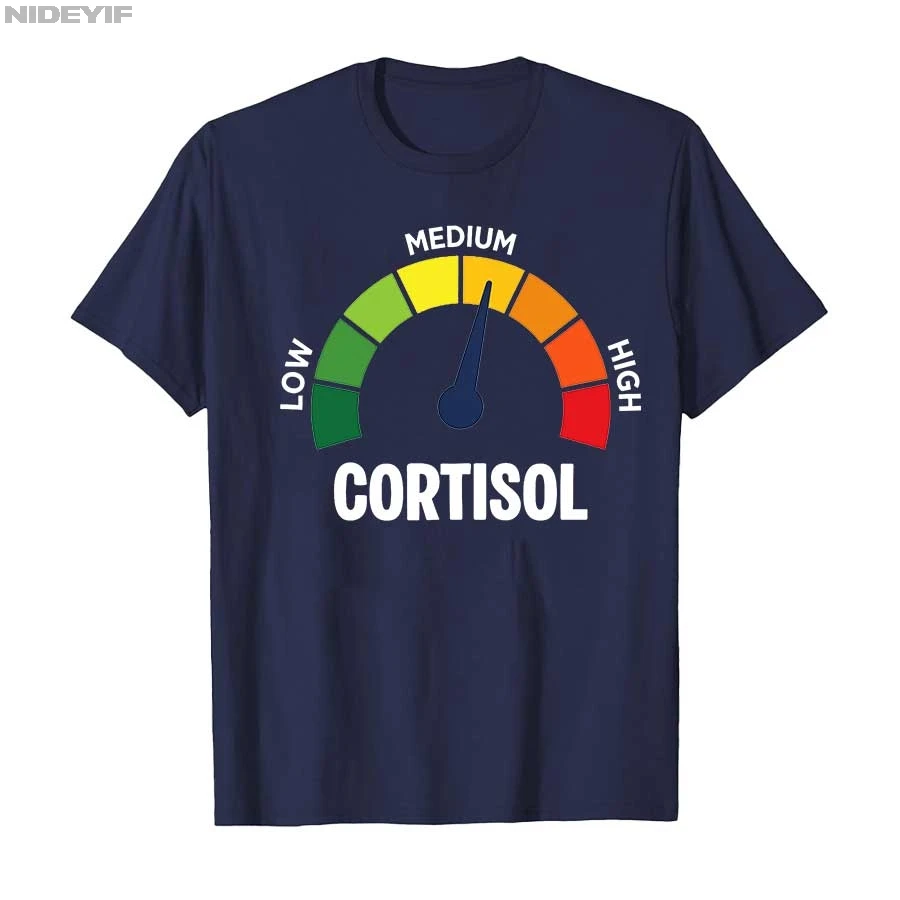 Camiseta Low Cortisol Levels Meme 100% Algodão Masculina e Feminina