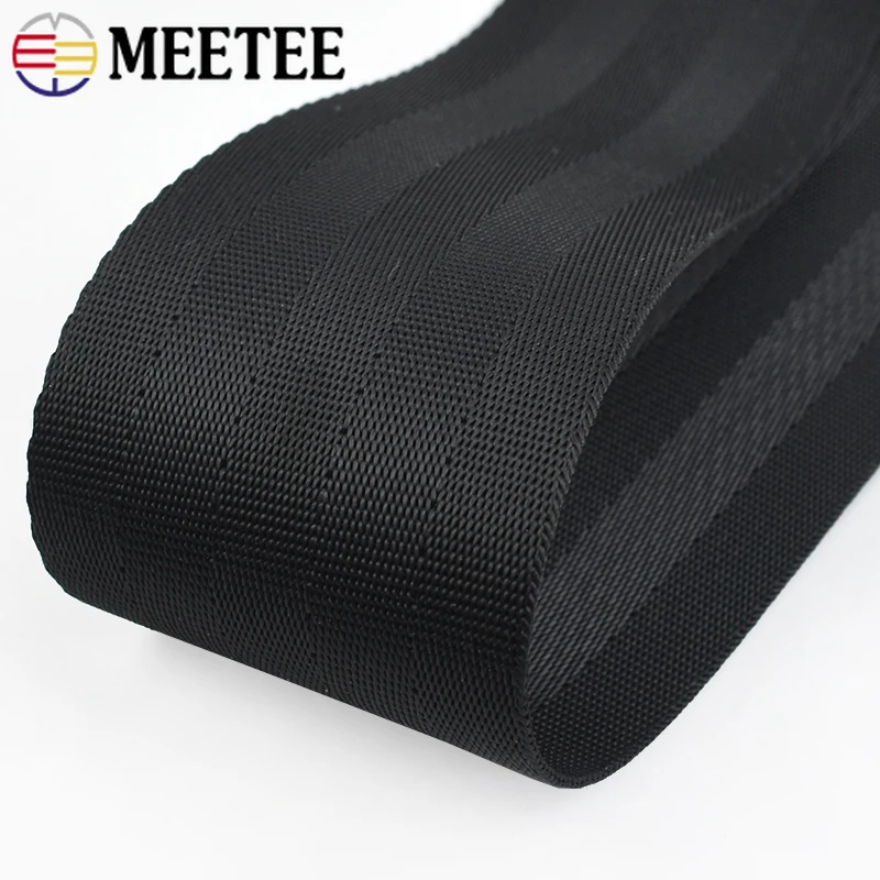 1-5M 20-75mm Nylon Webbing Bag Strap To The Meter Black Ribbon Car Safety Belt Dog Collar Tape Luggage Binding Band Sewing Bias