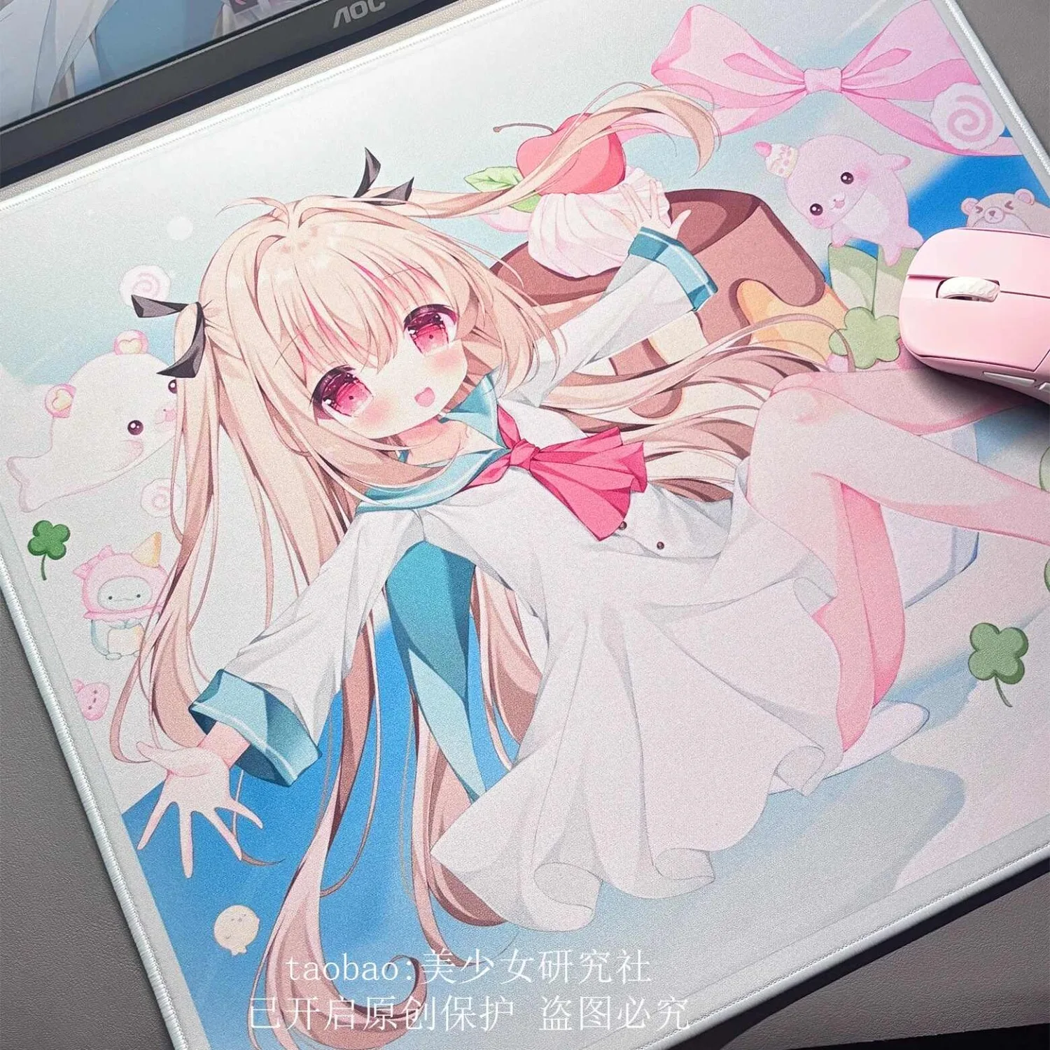 

New Original Anime Mouse Pad Rubber Secondary Girls FPS Computer Keyboard Game Mouse Pad Waterproof Anti-slip Table Mat 40x45cm