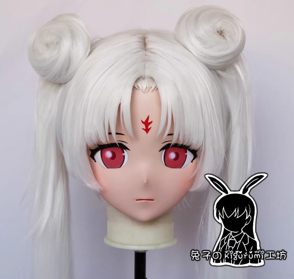 

(RB04018)Customize Lockable Full Head Resin Cartoon Cosplay Japanese Character Anime Role Play Kigurumi Mask With Back Shell