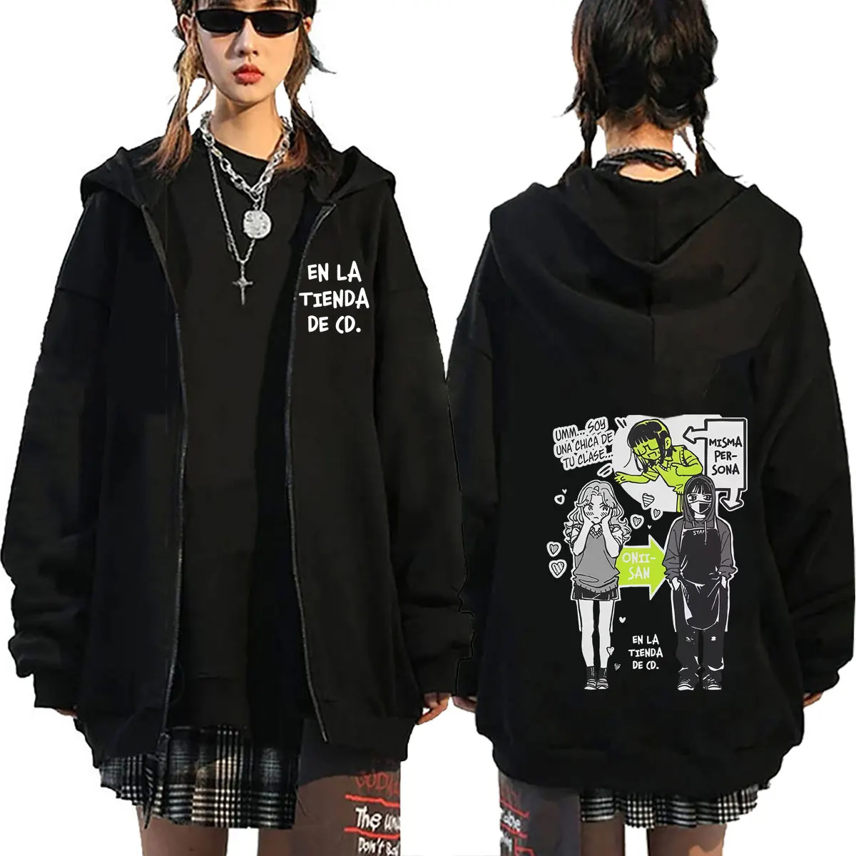 

Anime The Guy She Was Interested in Wasn't A Guy At All Mitsuki Koga Zipper Hoodie Men Women Manga Fashion Casual Zip Up Jacket