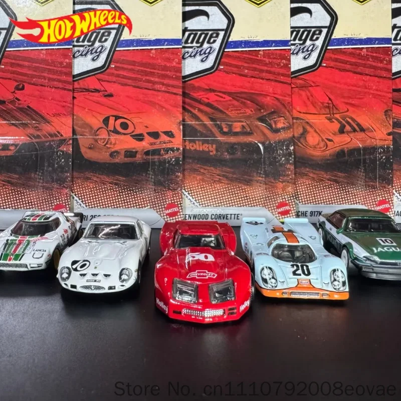 Hot Wheels Premium Culture Vintage Racing Jaguar Xjs 1:64 Porsche Corvette Ferrari 250 Lancia Nissan Diecast Alloy Cars Gifts view 2