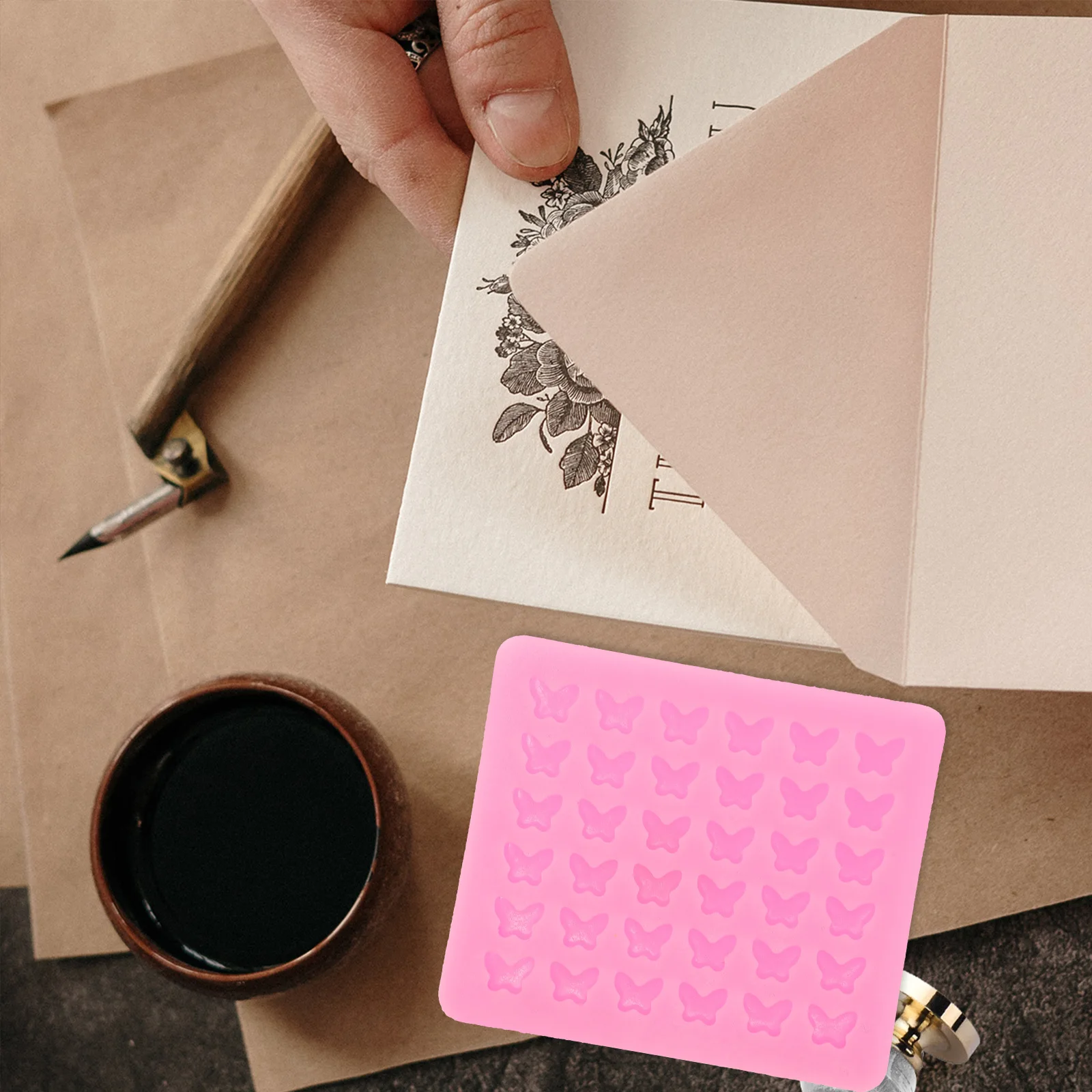 فراشة ختم من الشمع ختم الخرز قالب سيليكون لتقوم بها بنفسك قوالب الحرفية سهلة إزالة السلس الشمع ختم لوازم الصبح قوالب الحرفية ،