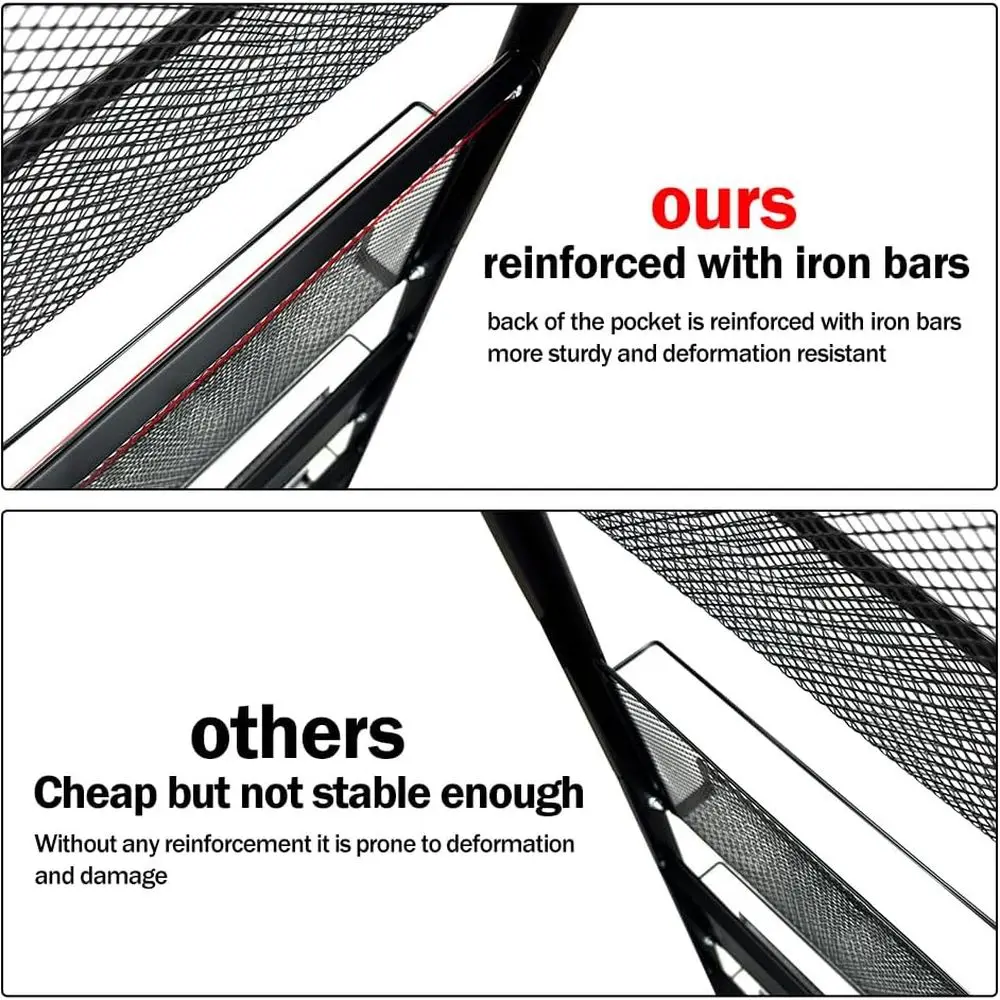 Mobile 4-Tier Literature Display Rack with Wheels for Office and Reception Spaces