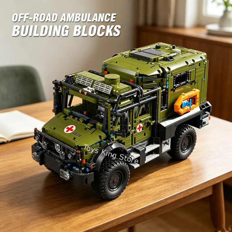 

3850PC Off Road Car Ambulance Building Blocks Assembly Bricks Vehicle Model Technology Educational DIY Kids Toys Birthday Gifts