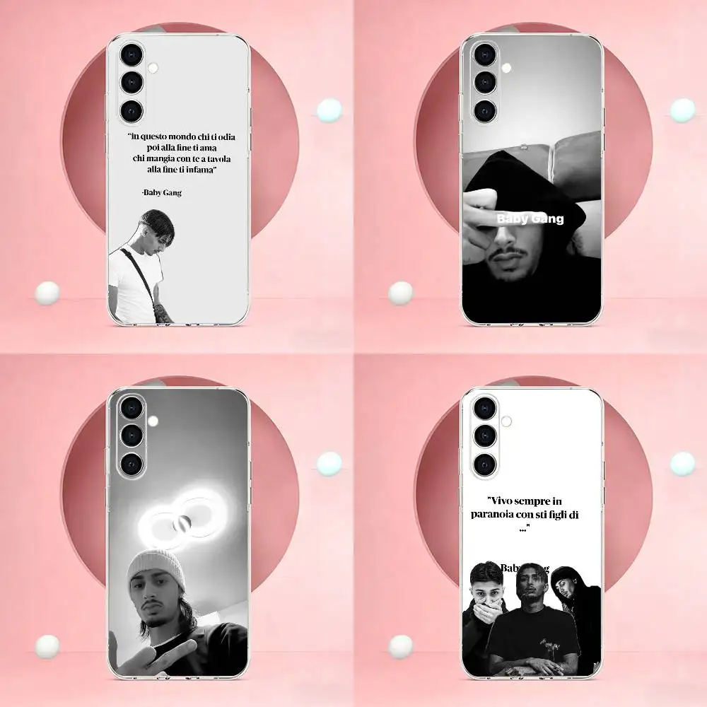 Singer B-Baby Gang rapper  Phone Case For Samsung Transparent soft case Silicone  A73,A72,A71,A70,A53,A52,A51