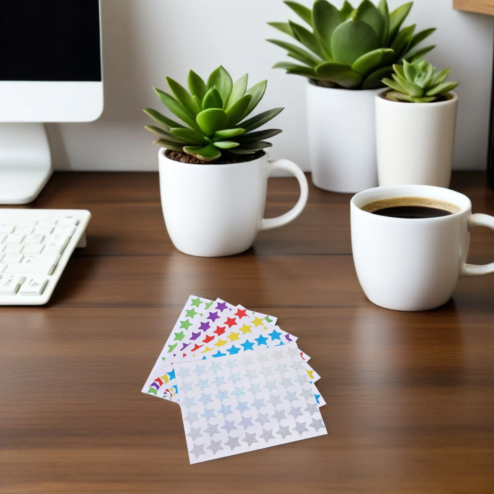 24 Sheets Small Star Stickers Holographic Kids Reward Behavior Chart Incentive Teacher Classroom Supplies Star Sticker