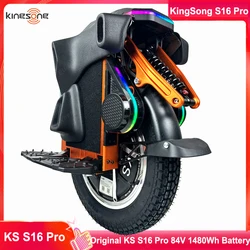 Newest KingSong S16 Pro 84V 1480Wh 50S Battery 3000W Motor Peak Power 5000W Max Speed 60km/h Mileage 120km  Electric Unicycle