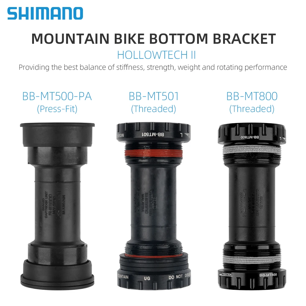 Shimano DEORE XT SLX MT800 MT801 MT501 BB93 68mm/73mm MT500 89.5/92mm Press BB MTB Bottom Bracket For M6000/7000/8000Chainwheel