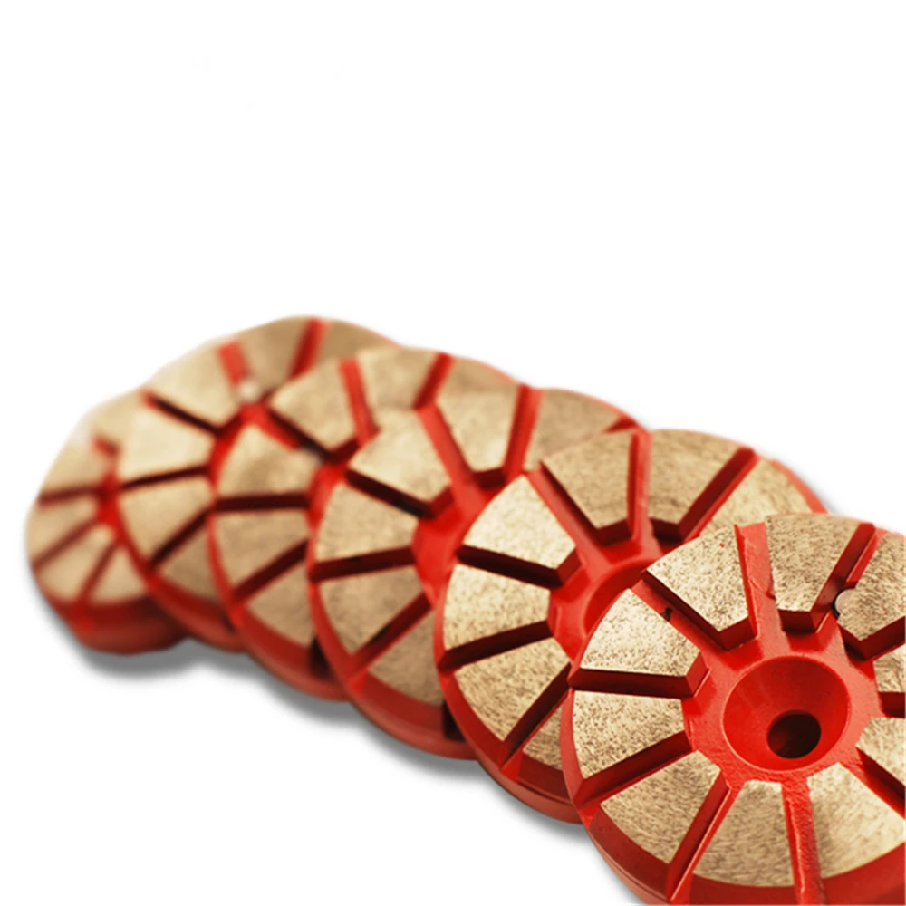 GD49 Ten Grinding Segmented Metal Bond STI Concrete Grinding Disc 3 Inch Single Post Floor Pads for STI Grinder Machine 9PCS