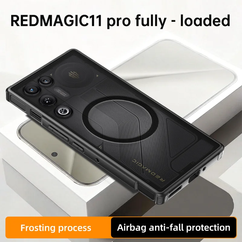 Translucent Shockproof Phone Case For ZTE Nubia RedMagic 11 Air TPU Matte Frame Magnetic Wireless Charging Plastic Back Cover - view 2