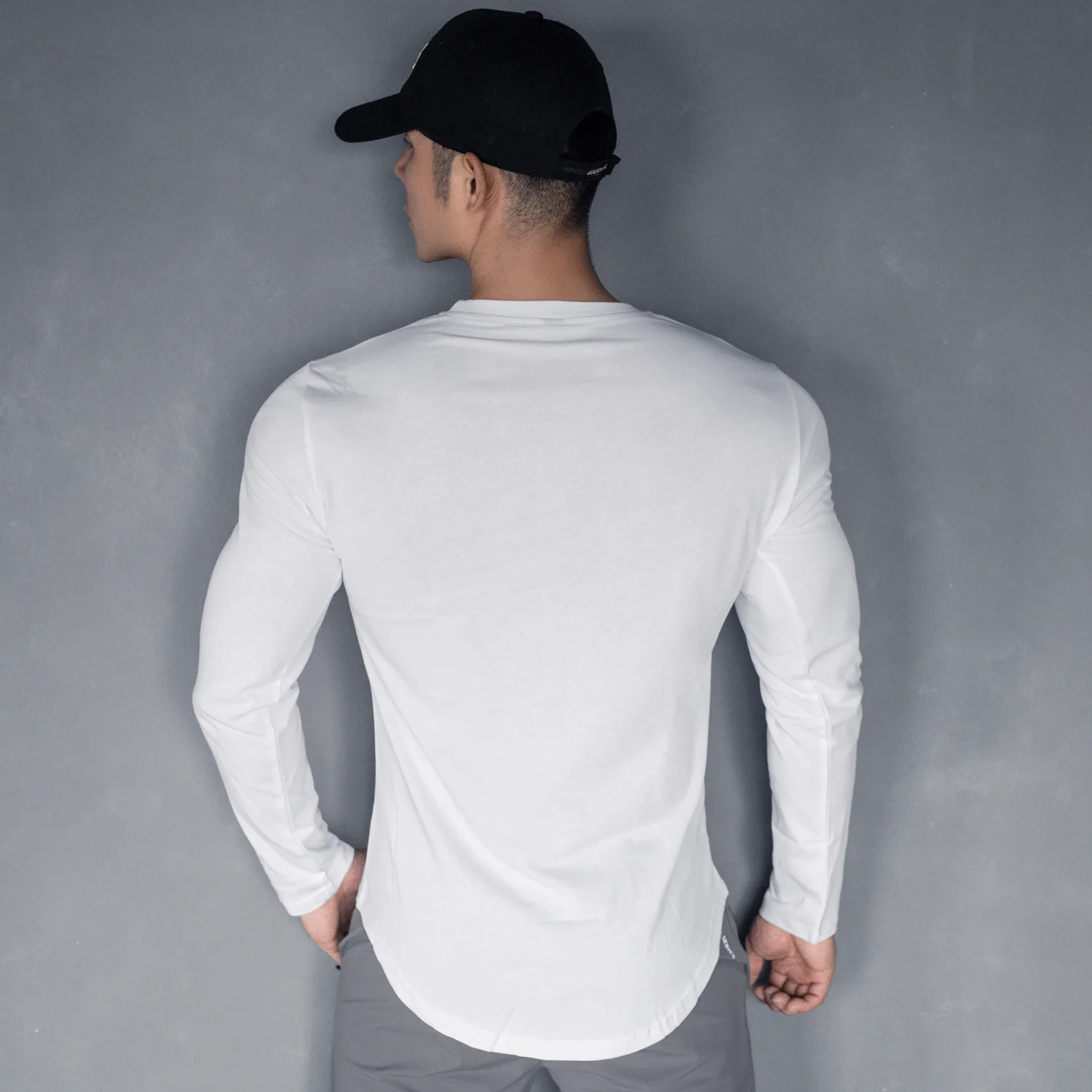 New Men\'s T-shirt long sleeve T-shirt Men ports running fitness cotton T-shirt  n Men\'s long-sleeved tops Men Casual T-shirt