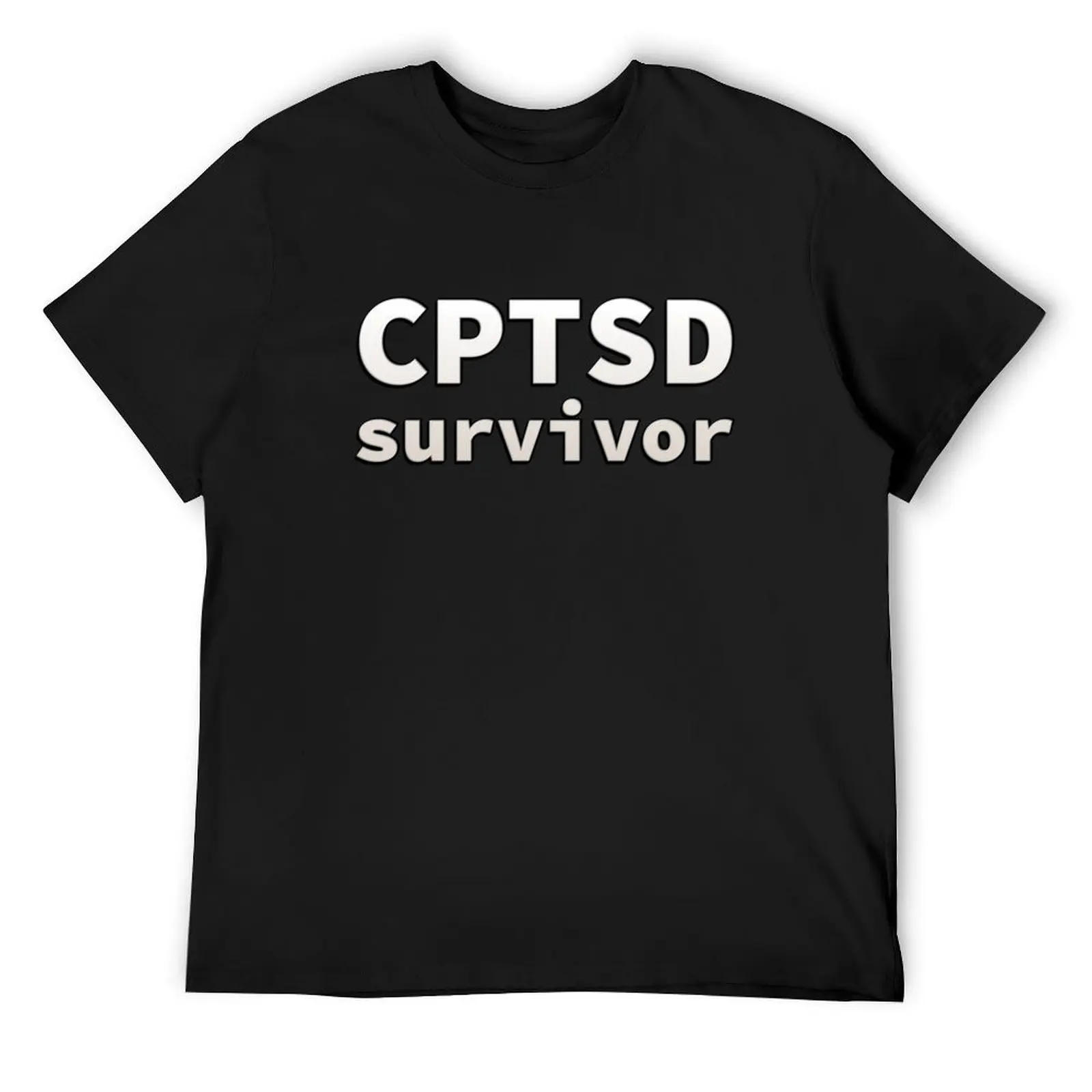 CPTSD (complex post traumatic stress disorder) survivor T-Shirt blacks customs oversized t shirt men