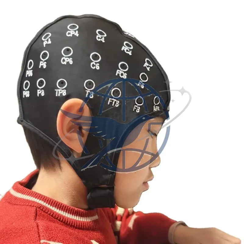 Smart Health Cotton Transcranial EEG Cap for EEG Brainwave Monitoring Featuring 63 Electrodes and a One-size-fits-all Design