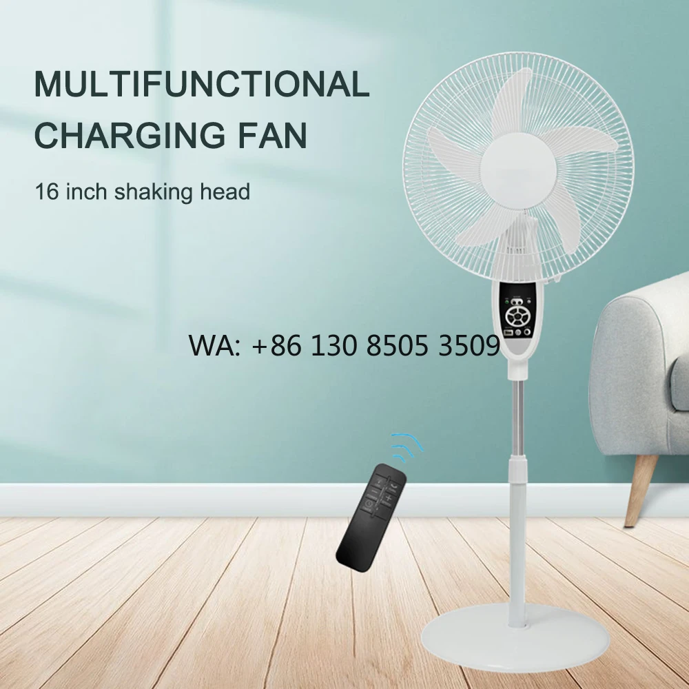 

25W Power Fan Smart Solar Panel Electric Standing Floor Fan Rechargeable with Remote Control