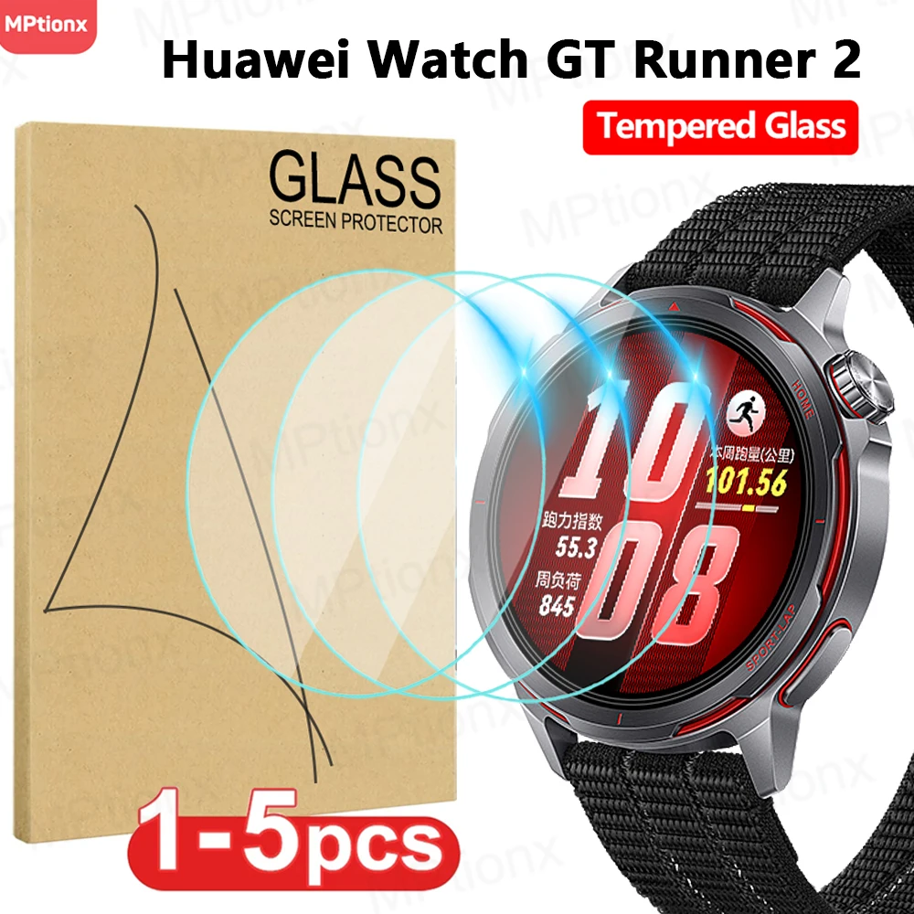 Tempered Glass for Huawei Watch GT Runner 2 Smartwatch Screen Protector HD Anti-Scratch Film for Watch GT Runner 2 Accessories