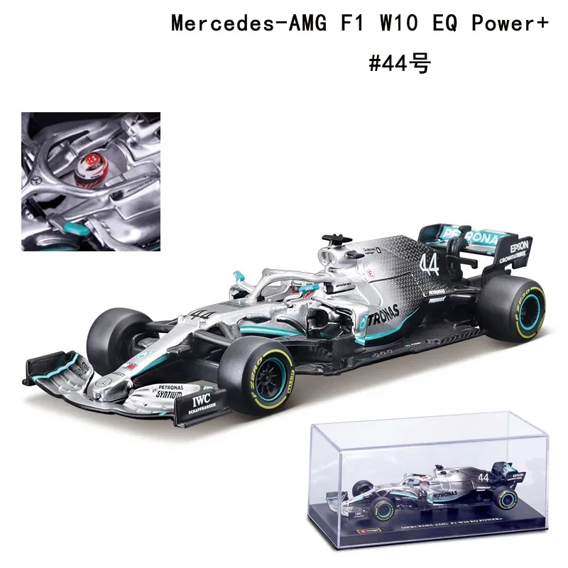 Bburago 1:43 Mercedes Benz 2022 F1 W10 EQ POWER+ #44 Alloy Racing Car Model Diecaste Model Simulation Collection Childrens Toys