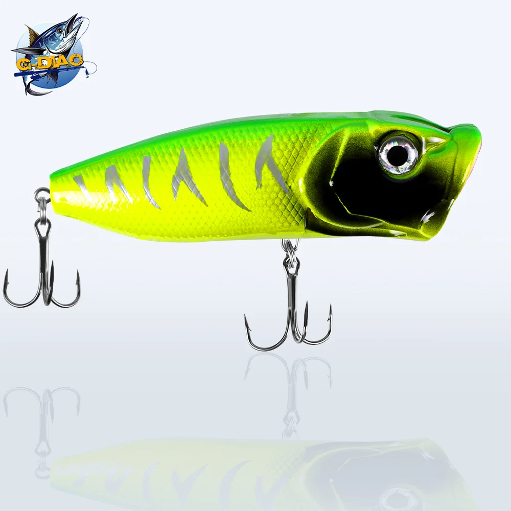 

G-DIAO 6.5CM 11.8G Fishing Lures With 2 Hooks popper Fishing Hard Bait Fishing Pesca Carp Perch for winter fishing