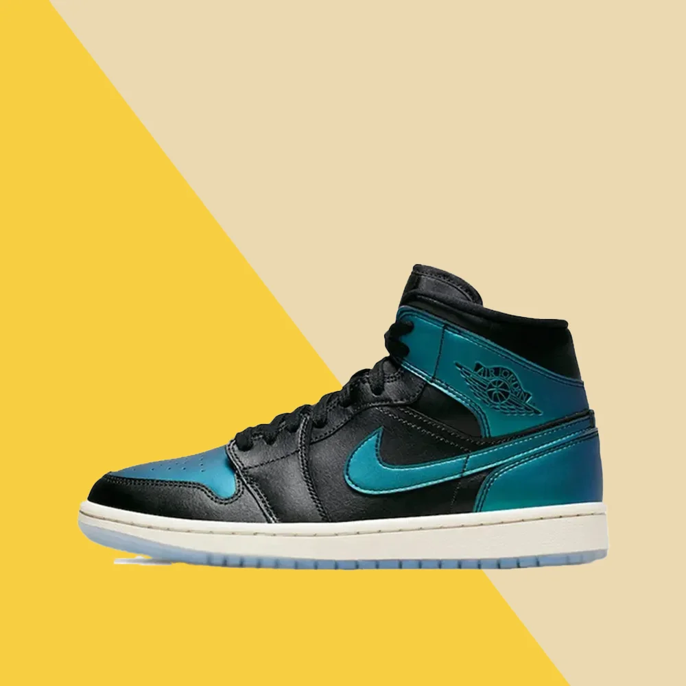 Zapatillas de baloncesto Nike Air Jordan 1 Mid, comodidad de apoyo y amortiguación, calzado deportivo informal unisex BQ6472-009