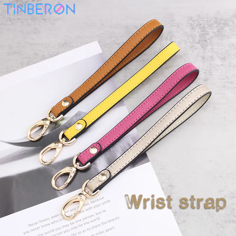 

TINBERON Wallet Handle Bag Strap Replacement Leather Strap Cross Pattern 21cm Wrist Bag Straps Purse Handbag Parts Accessories