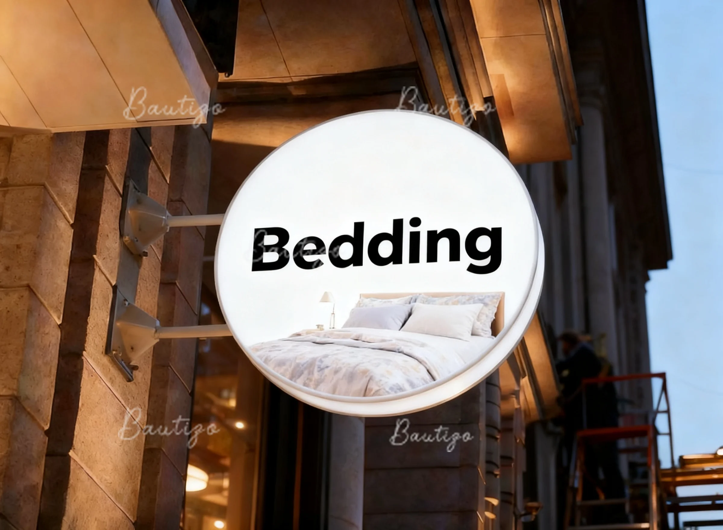 Custom Light Box Sign with Custom Text or Logo, For Bedding Shop, LED Coffee Bar Business Storefront Illuminated Lightbox Sign