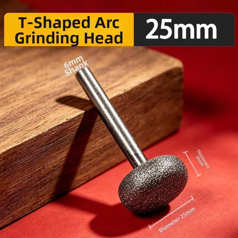 Glass Grinding Tool Diamond Grinding Head For DIY Stone Projects 6mm Shank Diameter 80 Grit Emery For Straight Grinders