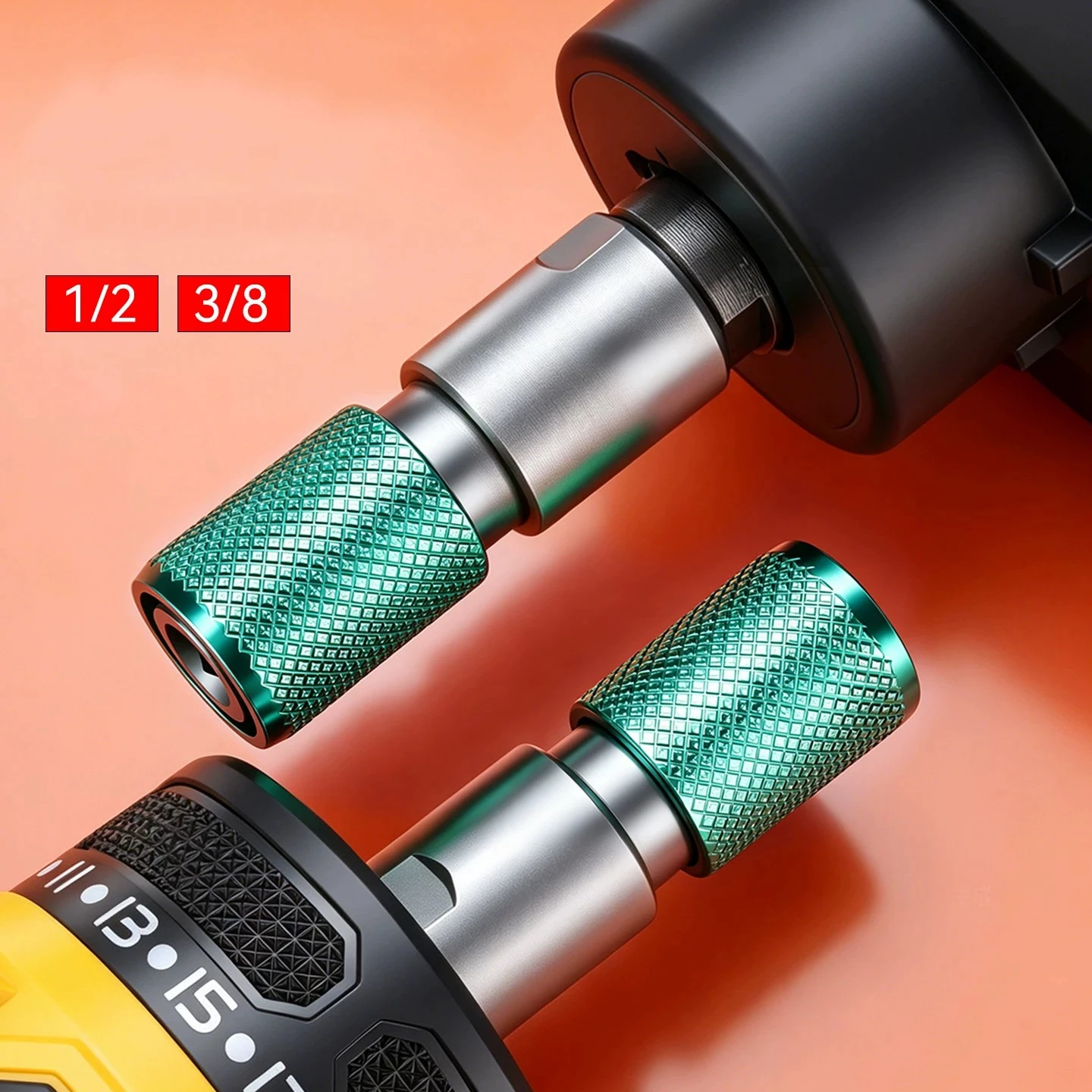 1/2 3/8 inch Electric Hand Drill Hex Adapter Quick Release Conversion Hand Drill Adapter Hex Converter Power Tool Accessories