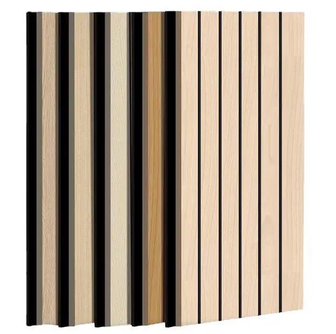 High quality modern 3D model decorative slats wooden sound insulation wall panels indoor waterproof and fireproof loud