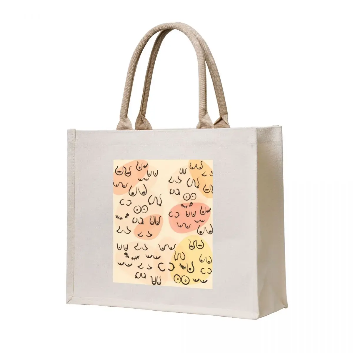 

Mid Century Boobies Pattern Tote Bag Custom bag ecological bags canvas tote bags reusable shopping bags