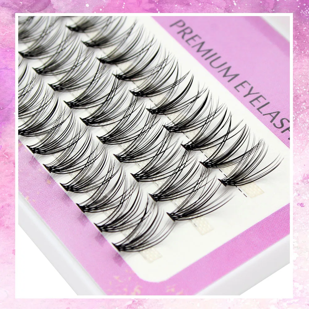 Moonlily High Quality Professional Artificial Natural Mink Eyelashes 20D 30D Single Cluster False Lashes Grafted Makeup Bundles