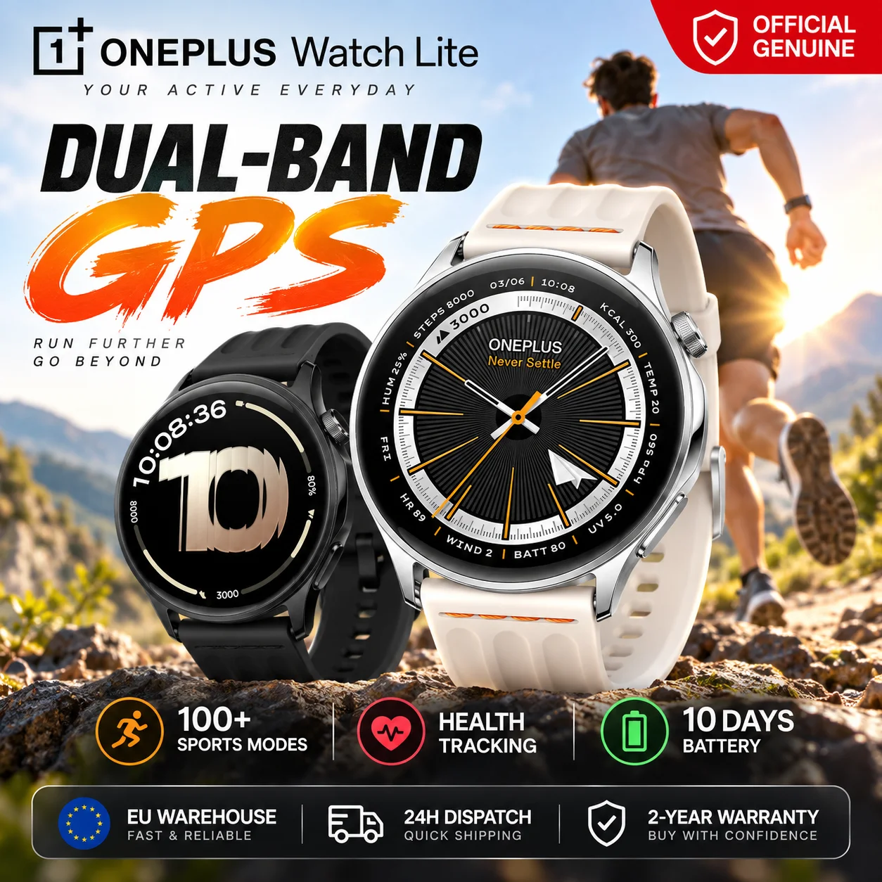 OnePlus Watch Lite Reloj Inteligente 1,46" (6.68 €/ud)
