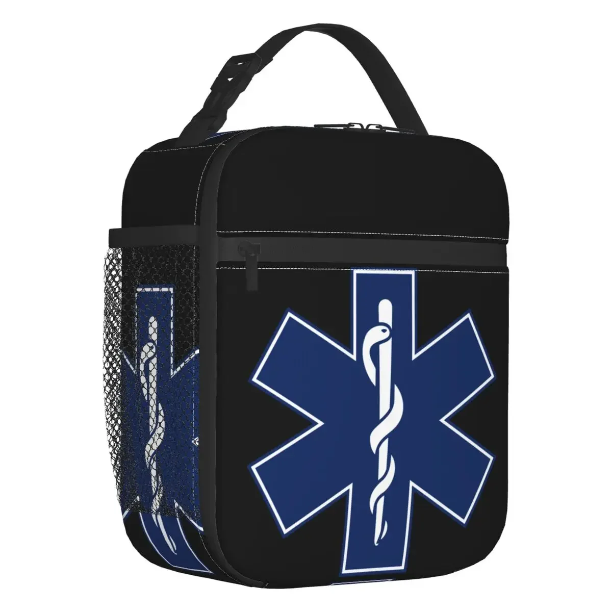 Emt Star Of Life Insulated Lunch Bag for Women Portable Emergency Medical Thermal Cooler Lunch Box Beach Camping Travel