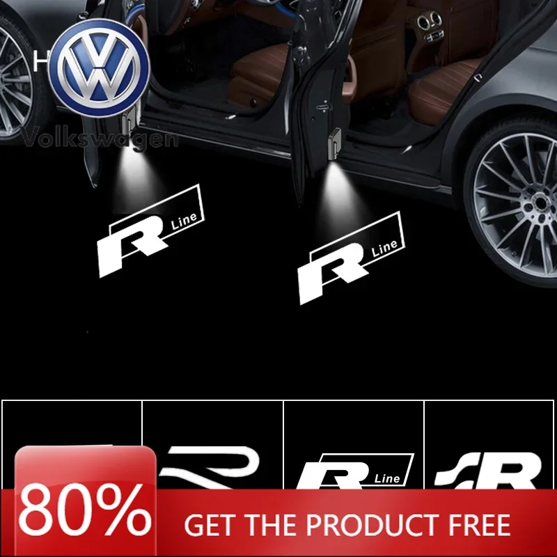 

For VW Volkswagen Jetta MK5 Golf Car Door Welcome Lights LED Courtesy Projector for VOLKSWAGEN VW R LINE Rline Golf Tiguan CC Je