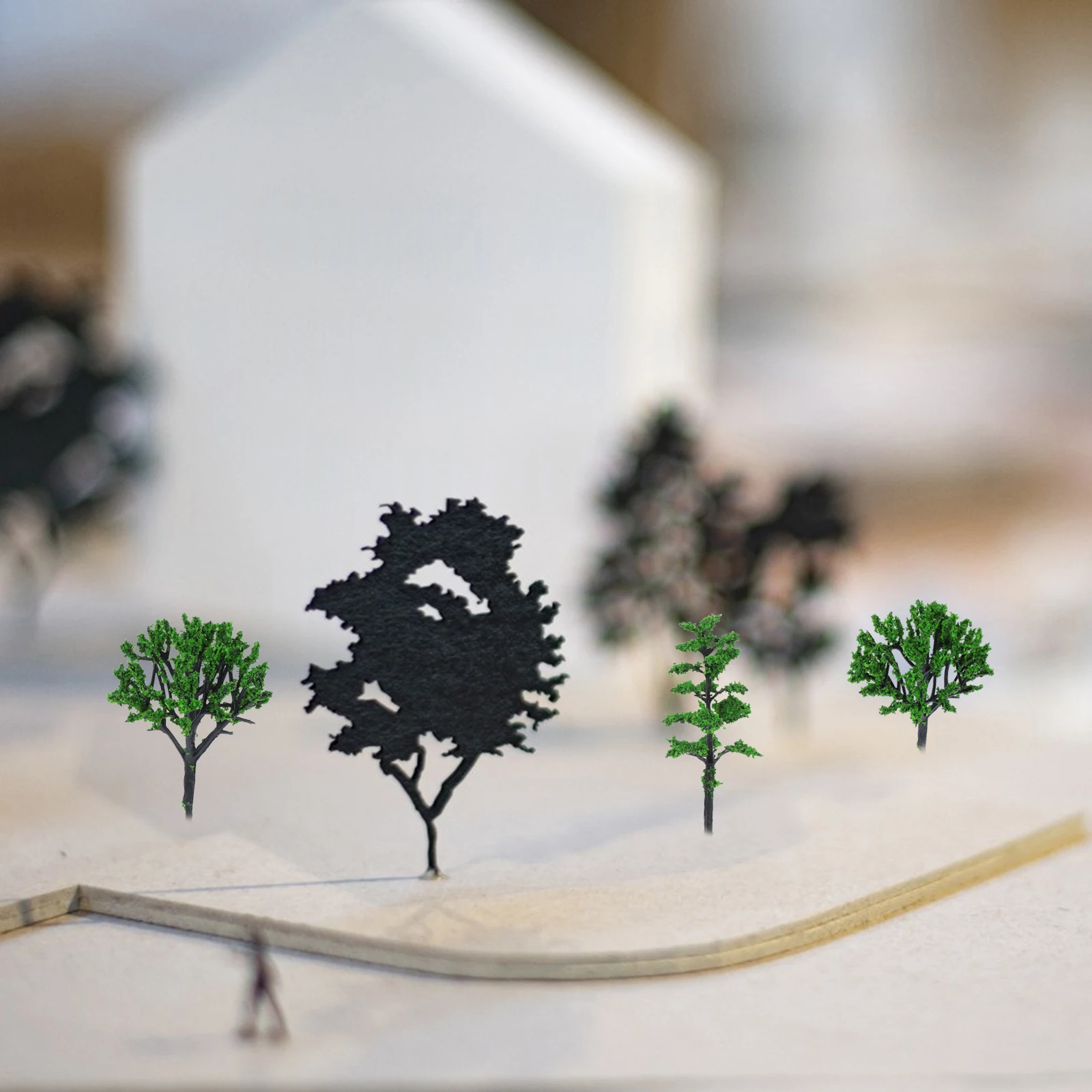 

25 Pcs Tree Ornaments Simulation Miniature Plant Sand Table Plastic Pine Fake Decor