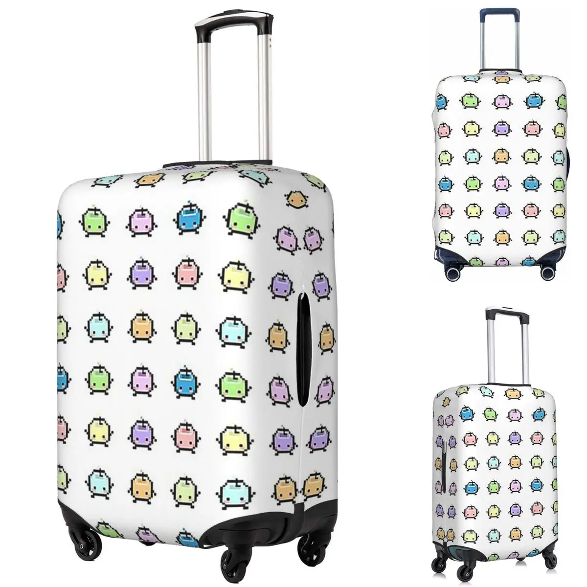 

Stardew Valley Pastel Junimos Suitcase Cover Protection Elastic Travel Luggage Protector Covers for 18-32 Inch