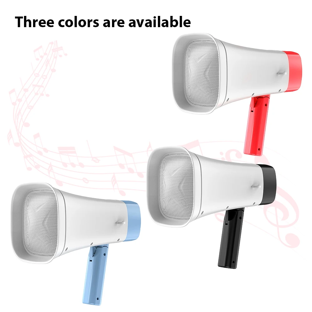 Solar-Powered Megaphone Speaker Portable Wireless BT PA Bullhorn Outdoor Recording Speaker Multifunctional Handheld Amplifier