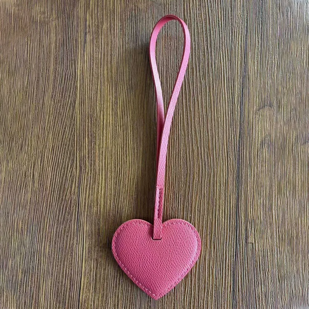 

Trendy Hanger Pu Leather Heart Pendant Heart Shaped Fashion Pu Love Keychain Colorful Creative Bag Charm Bag Accessory