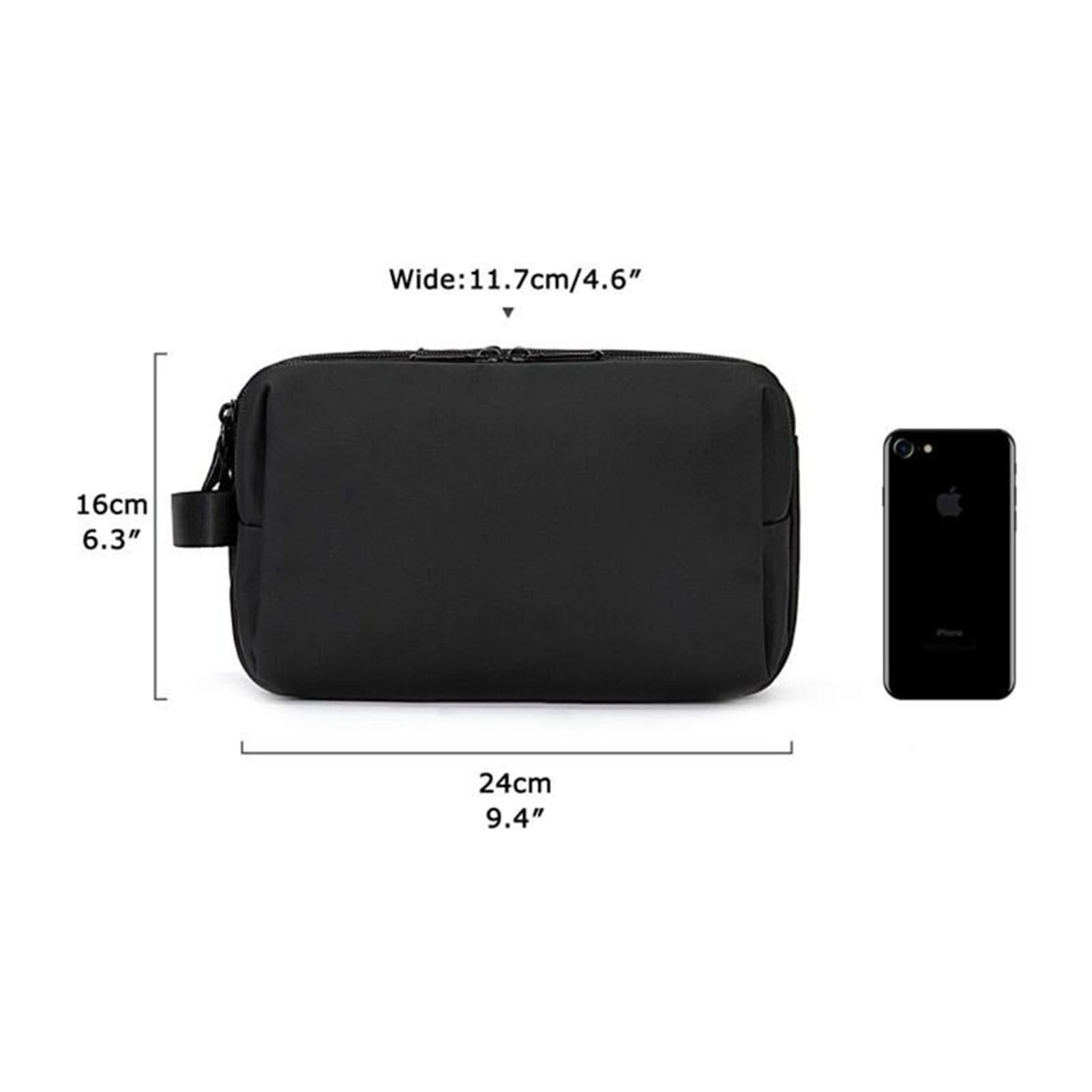 Tas Penyimpanan Rias Kapasitas Besar, Tas Penyimpanan Kosmetik Ritsleting Multi Grid Portabel untuk Kuas Lotion Parfum Alat Rias Merah Muda