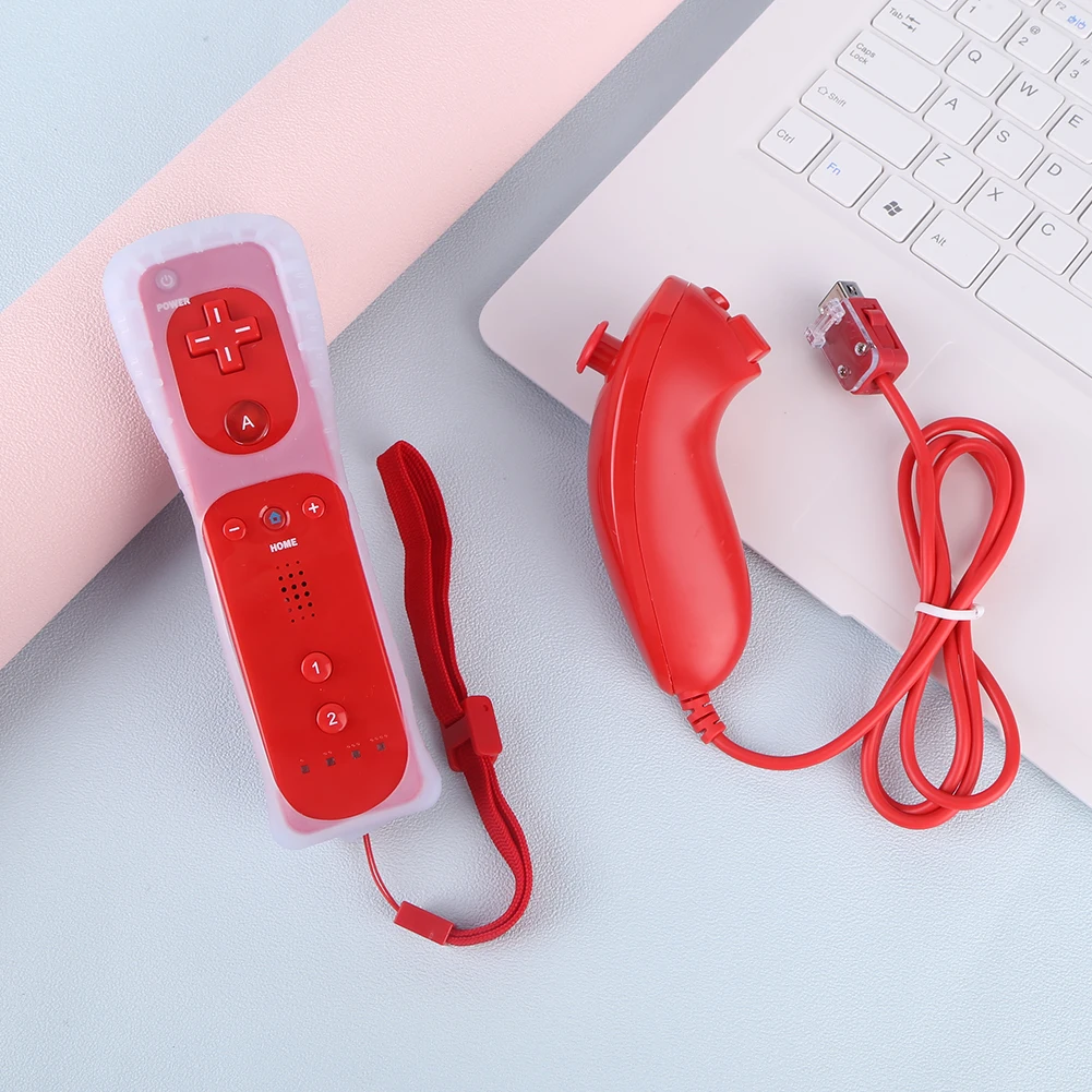 

2 In 1 Wireless Remote Gamepad Controller Set Built In Motion Plus Remote Controller Gamepad Nunchuck Controller for Wii/Wii U