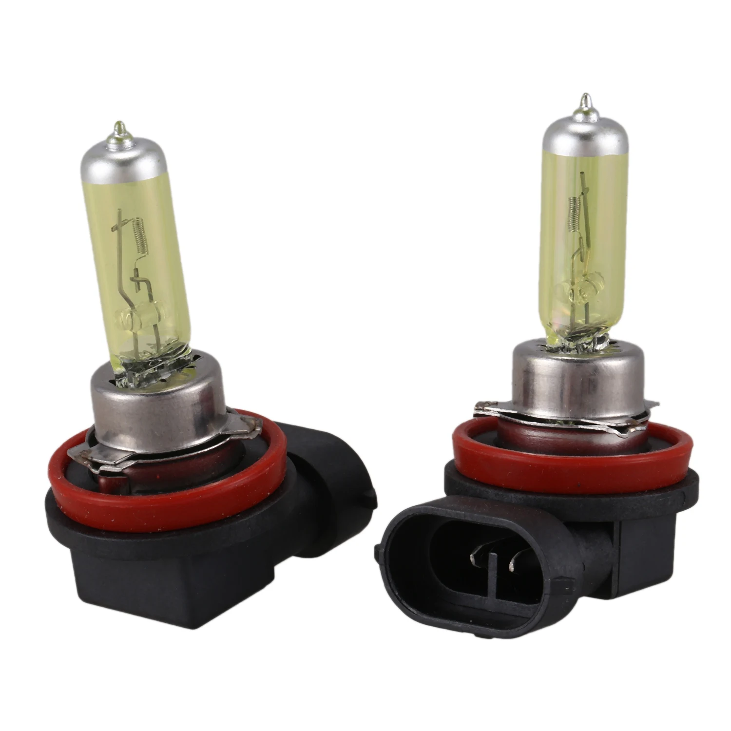 2 Pcs Dc 12v 55w H11 3000k Super Yellow Car Foglight Light Bulb Lamp