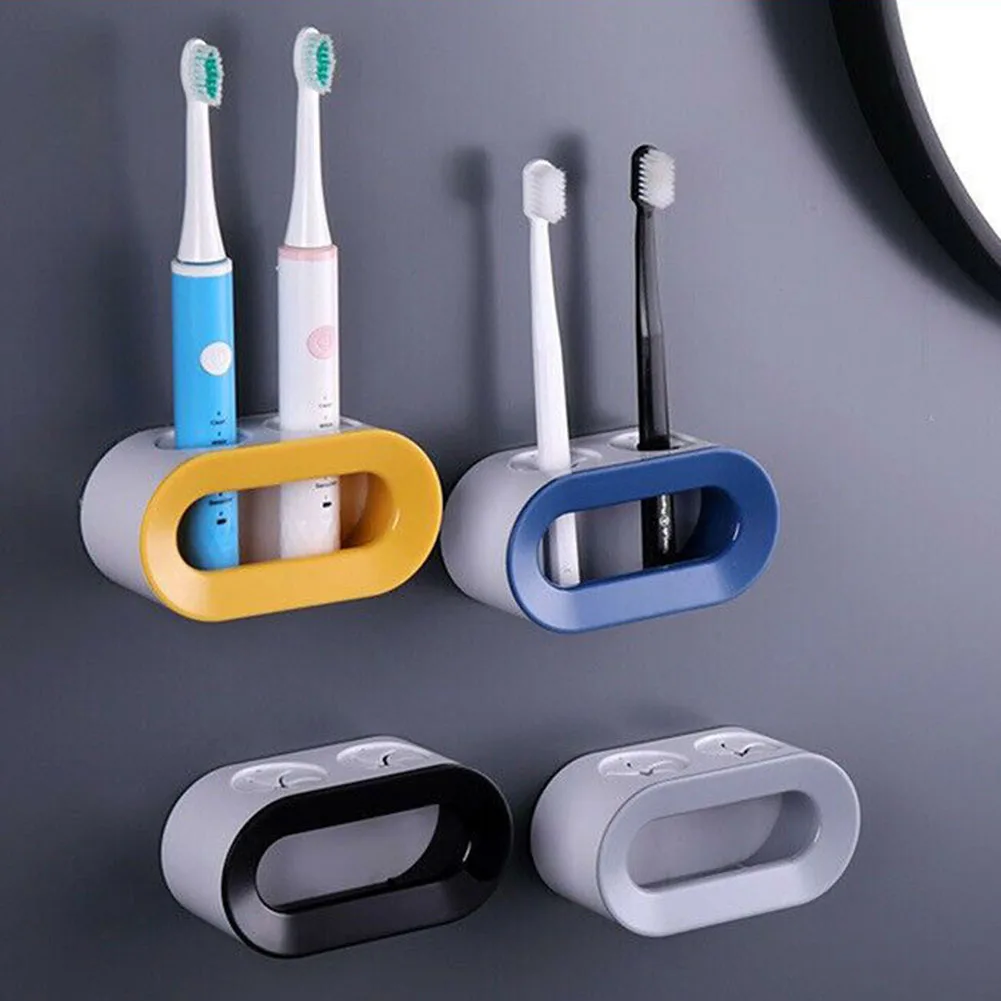 Electric Toothbrush Holder Toothbrush Bathroom Organizer Self-adhesive Toothbrush Stand Rack Holder Wall-Mounted Space Save