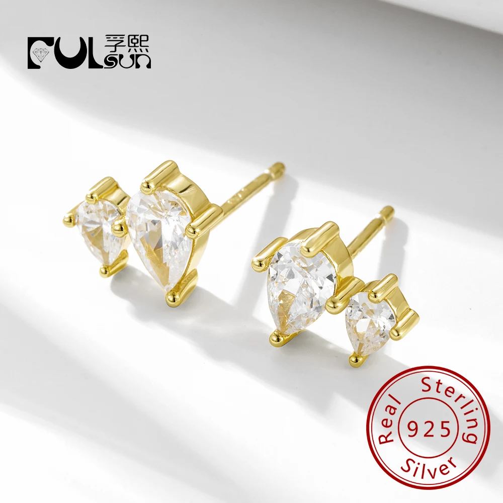 

Premier Amigos две бриллиантовые серьги-капли, ювелирные изделия, ювелирные изделия из стерлингового серебра 925 пробы, позолоченные серьги 14 карат для женщин