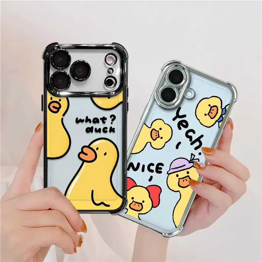 Phone Cover Case for Apple iPhone 17 Pro Max 13 17e 16e 12 Plus 15 16 Pro 11 14 Air Cute Duck Cartoon