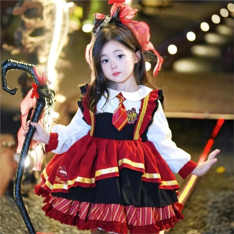 Halloween Girls Dress Up Costume Children's Halloween Cape College Dress Girl Lolita Super Cute Princess Dress Costume ZJ321