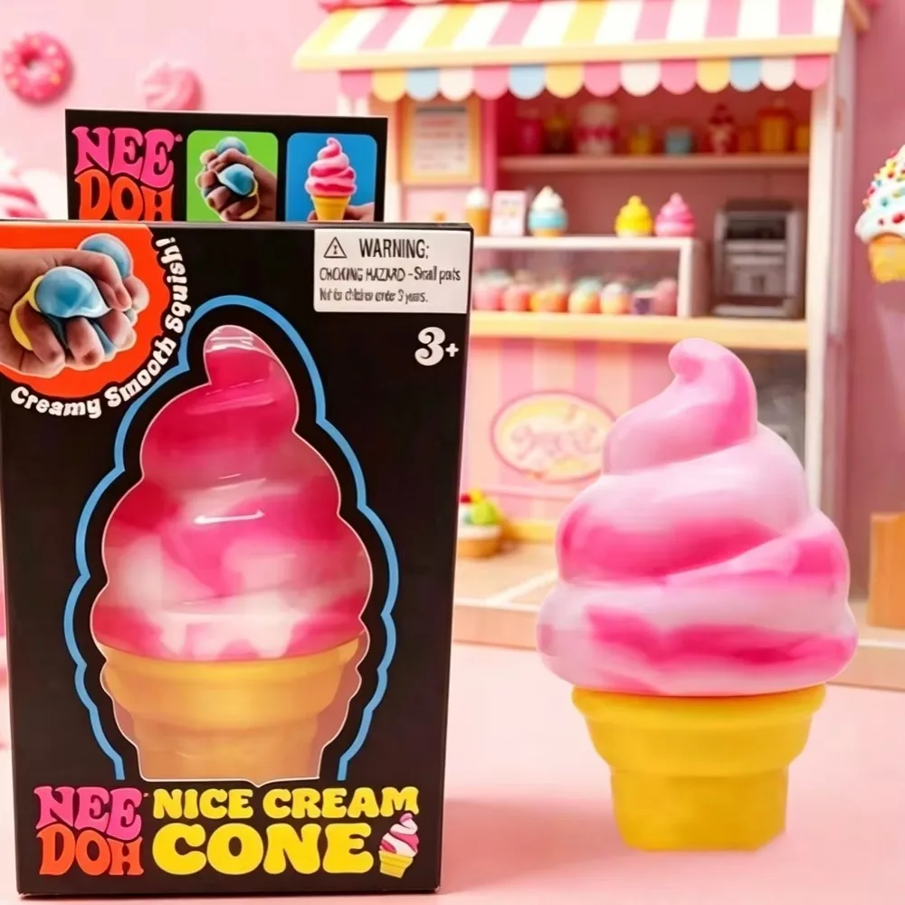 New Needoh Ice Cream Sensory Toy, Squeeze Stress Relief Blocks, Stress Reduction, Puzzle Solving Emotional Regulation